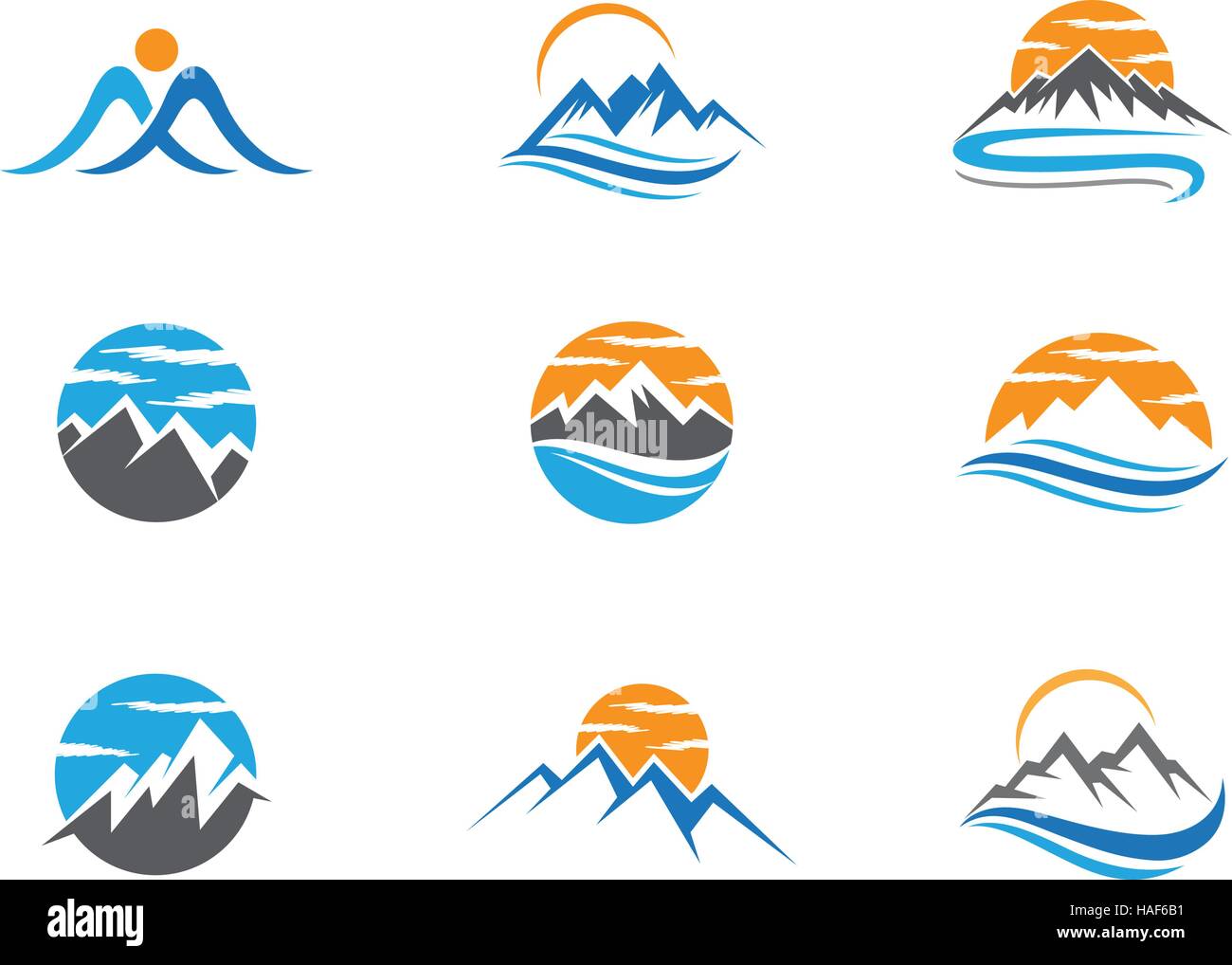 Mountain vector icon illustration design template Stock Vector Image ...