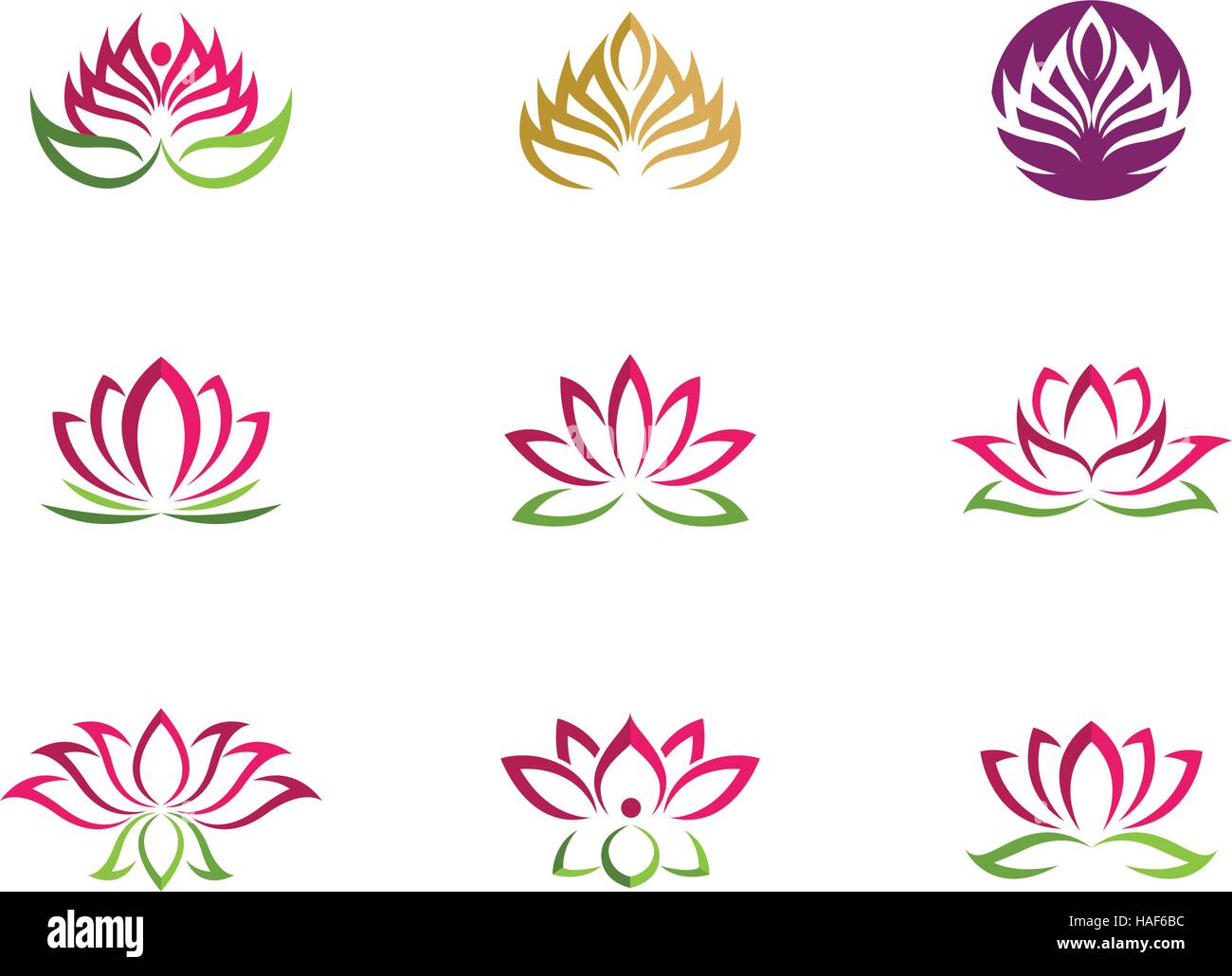 Stylized lotus flower icon vector background Stock Vector Image & Art ...