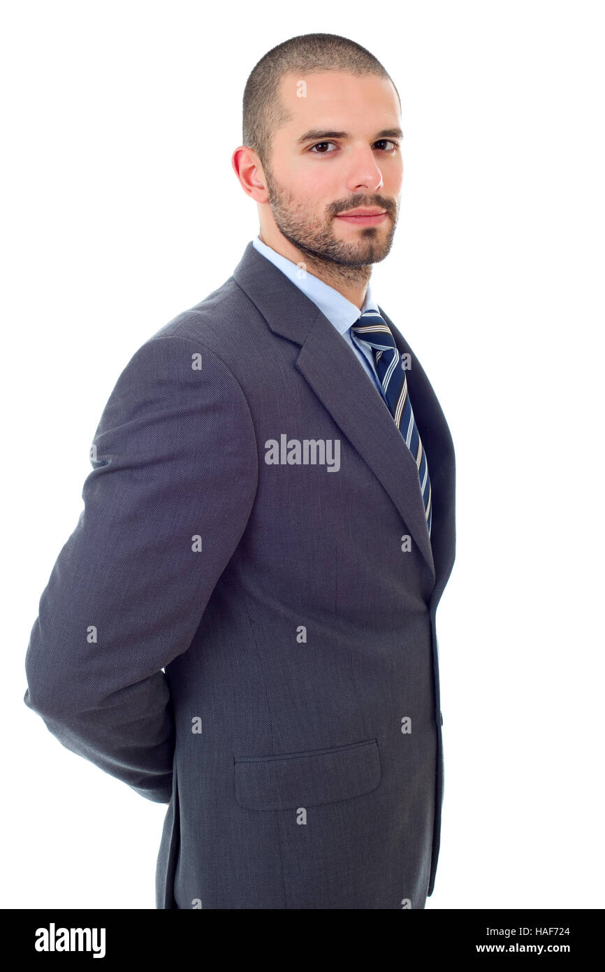 young business man portrait isolated on white Stock Photo - Alamy