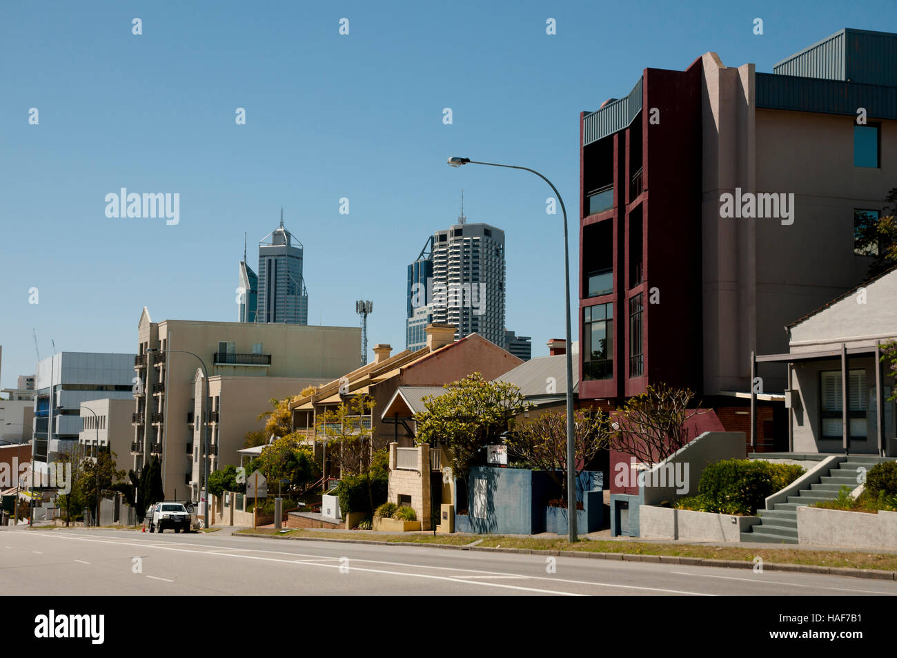Wellington Street - Perth - Australia Stock Photo