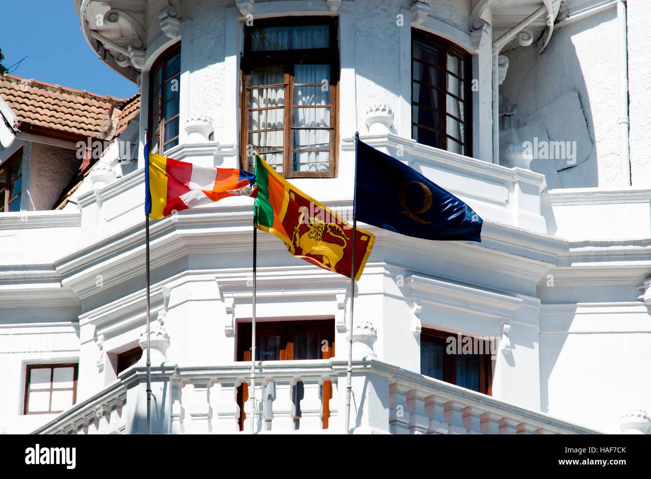 Buddhist & National Flag Kandy Sri Lanka Stock Photo Alamy