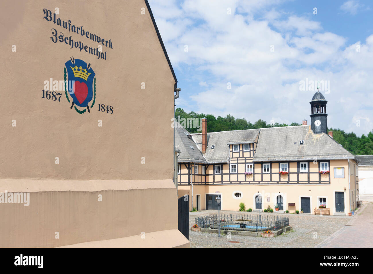 Waldkirchen (Erzgebirge): Blaufarbenwerk (Blue colour work) in Zschopenthal, Erzgebirge, Ore Mountains, Sachsen, Saxony, Germany Stock Photo