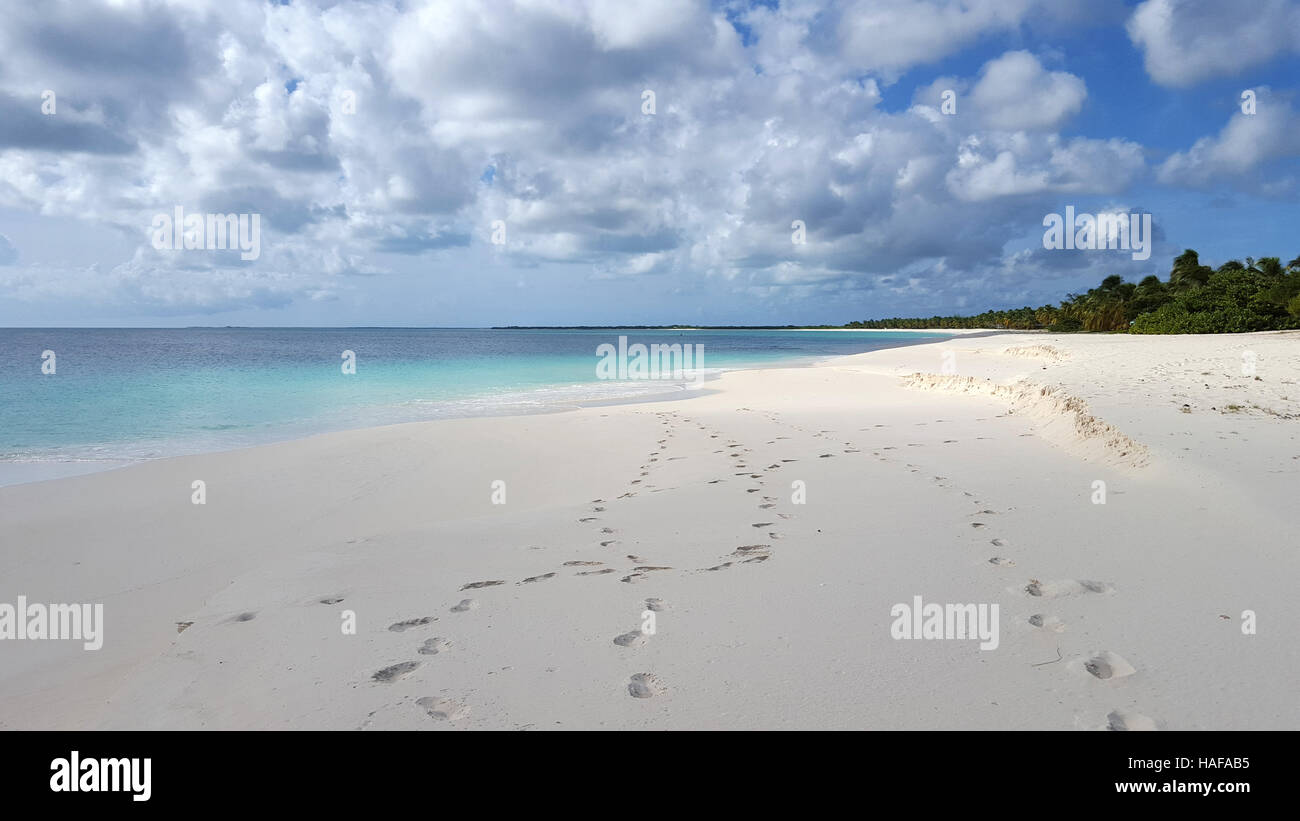 Tropical beach scene Stock Photo