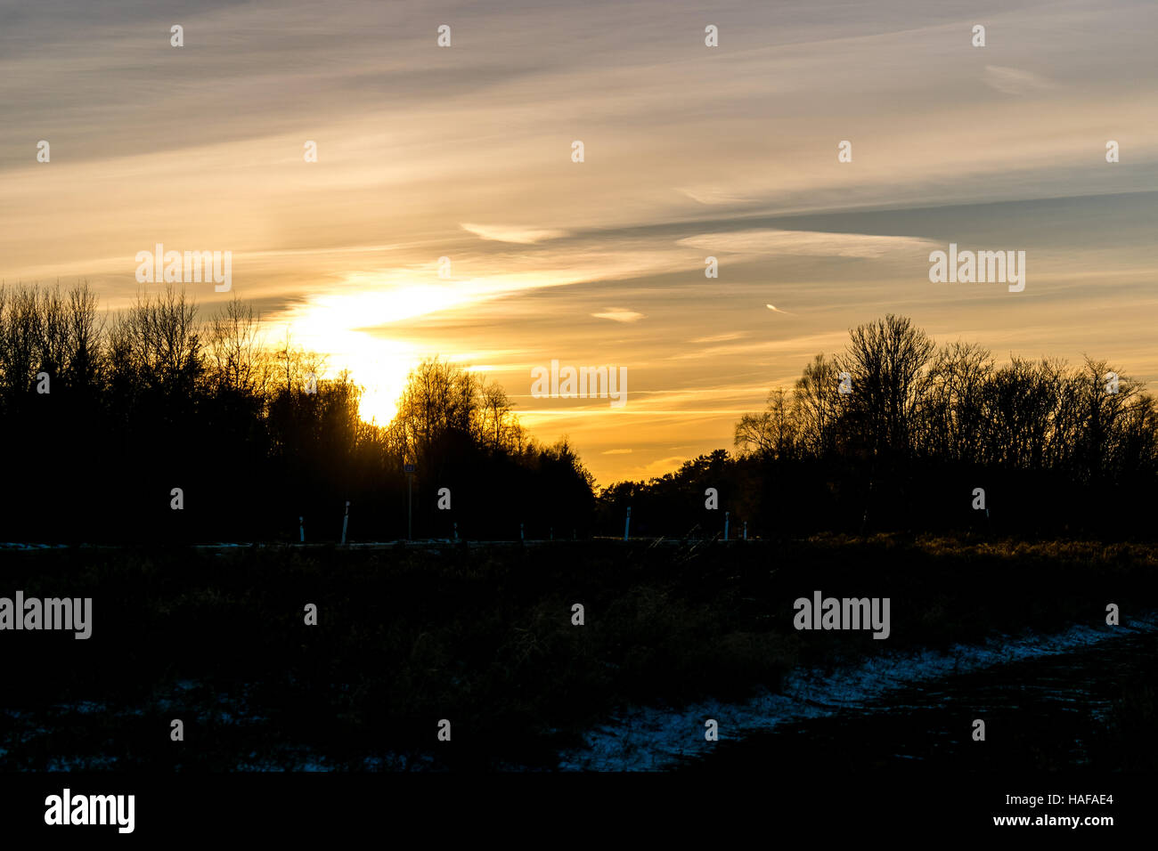 Sunset in Estonia Stock Photo Alamy