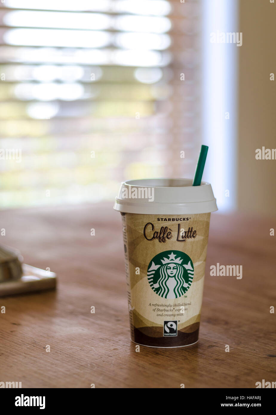 Starbucks Caffe Latte Take Away Coffee Stock Photo - Alamy