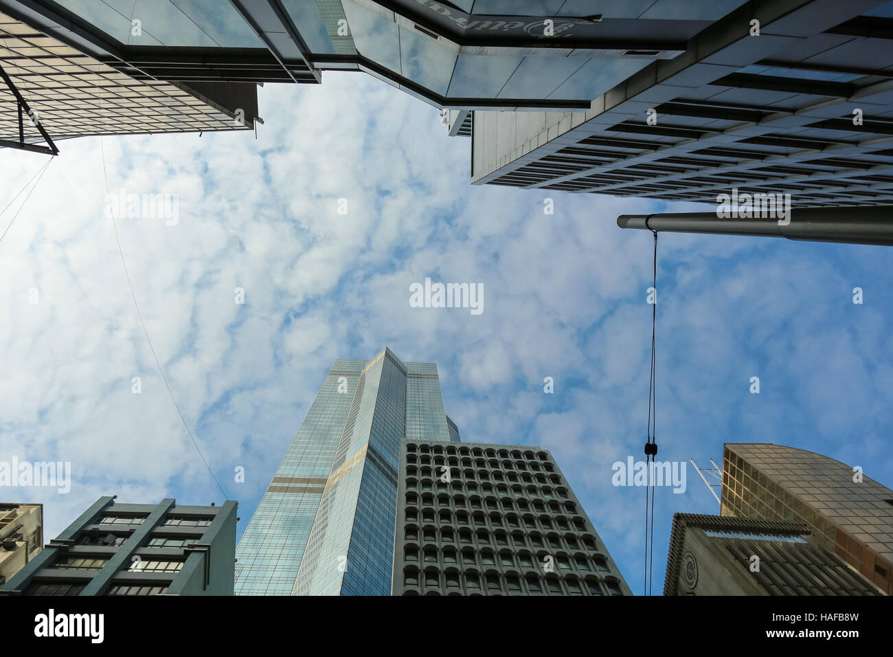 Very tall buildings Hong Kong Stock Photo Alamy