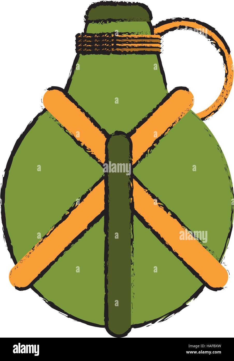 drawing water canteen equipment camping Stock Vector Image & Art Alamy