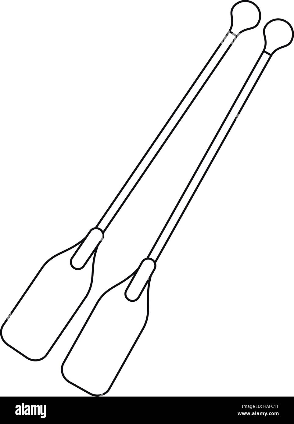 outline oar crossed boat tool Stock Vector Image & Art Alamy