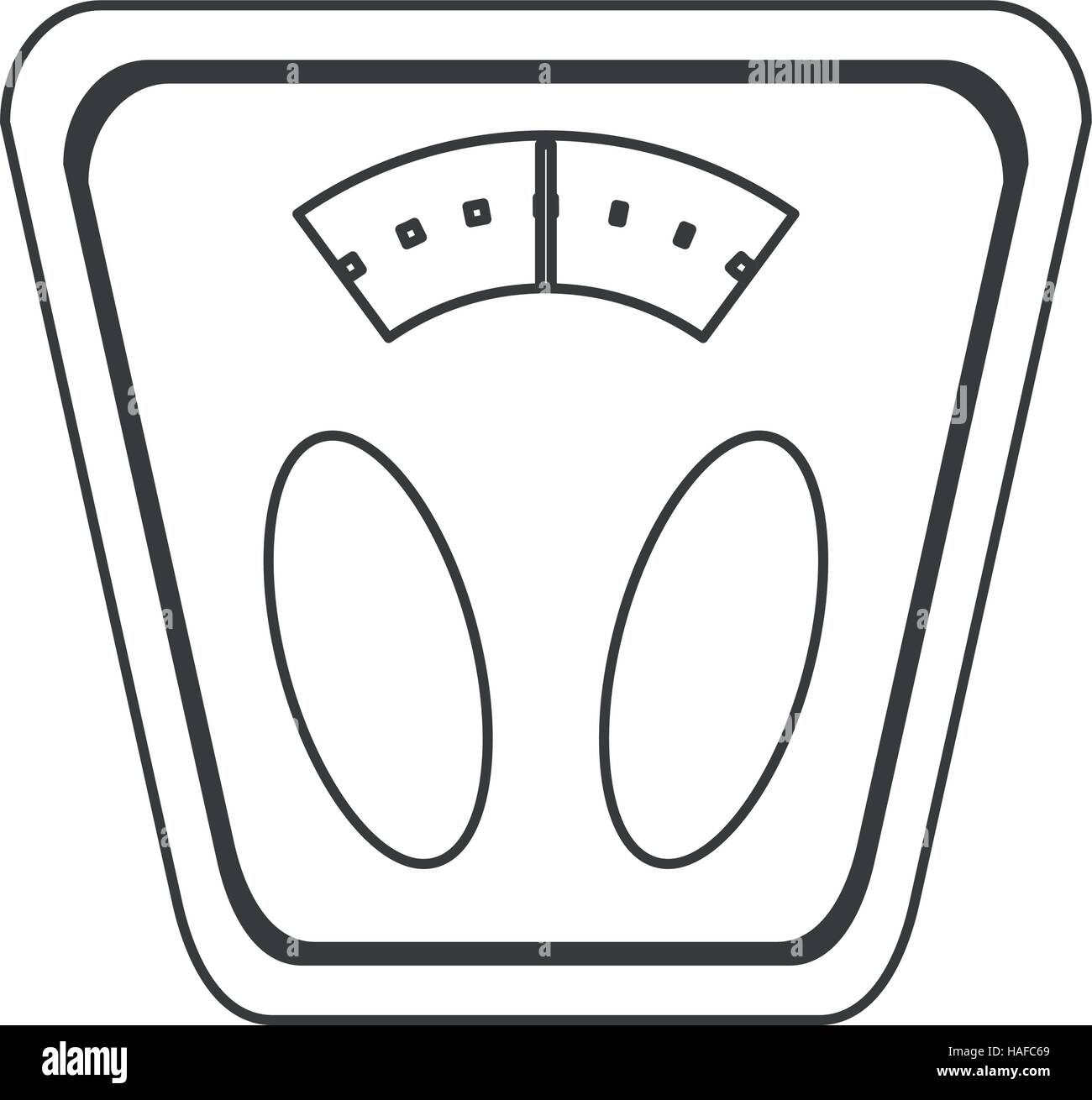 Analog body weight scale icon.