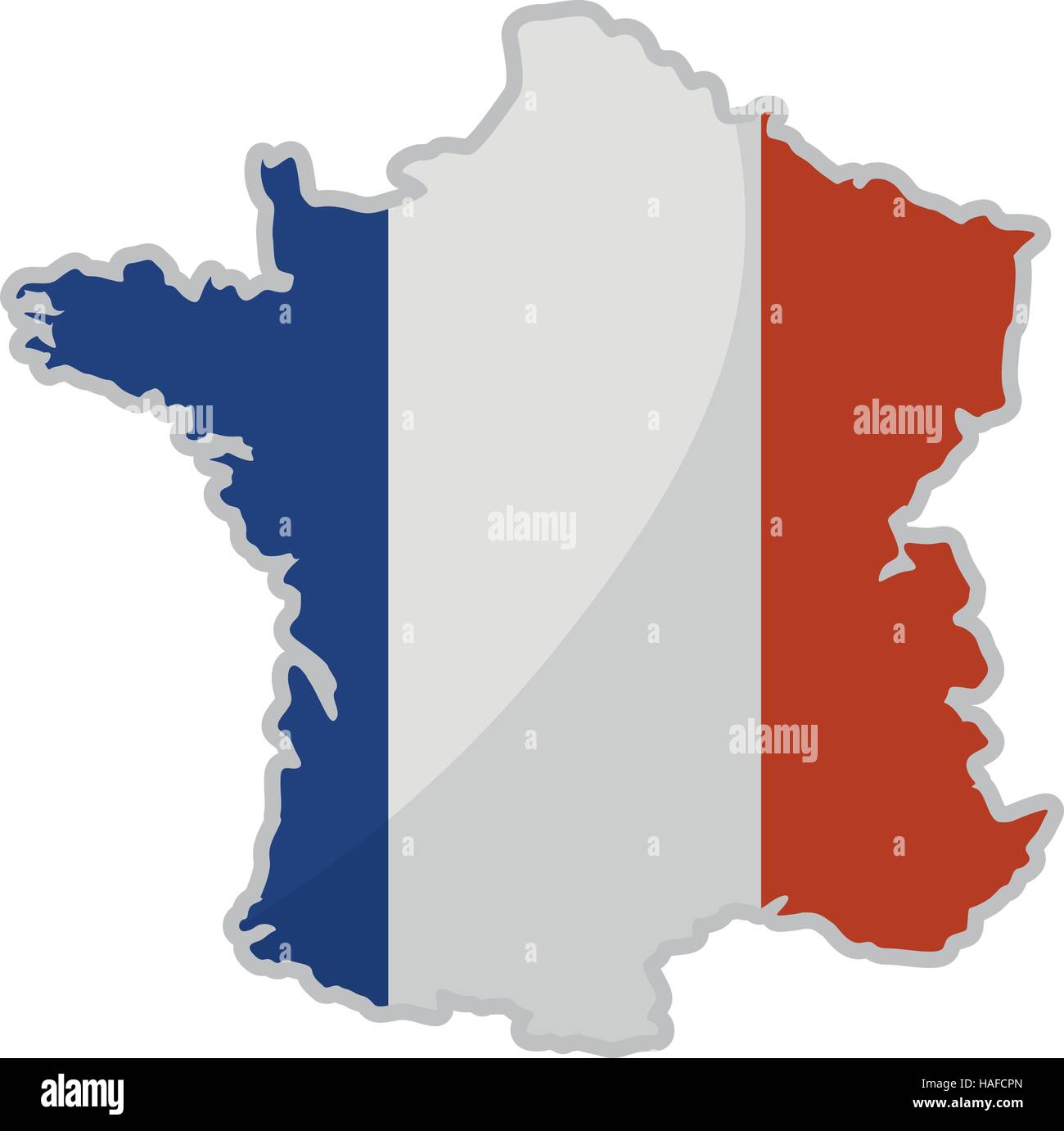 France map silhouette Stock Vector