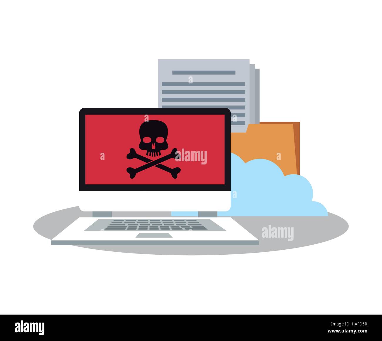 Laptop file and security system design Stock Vector Image & Art - Alamy