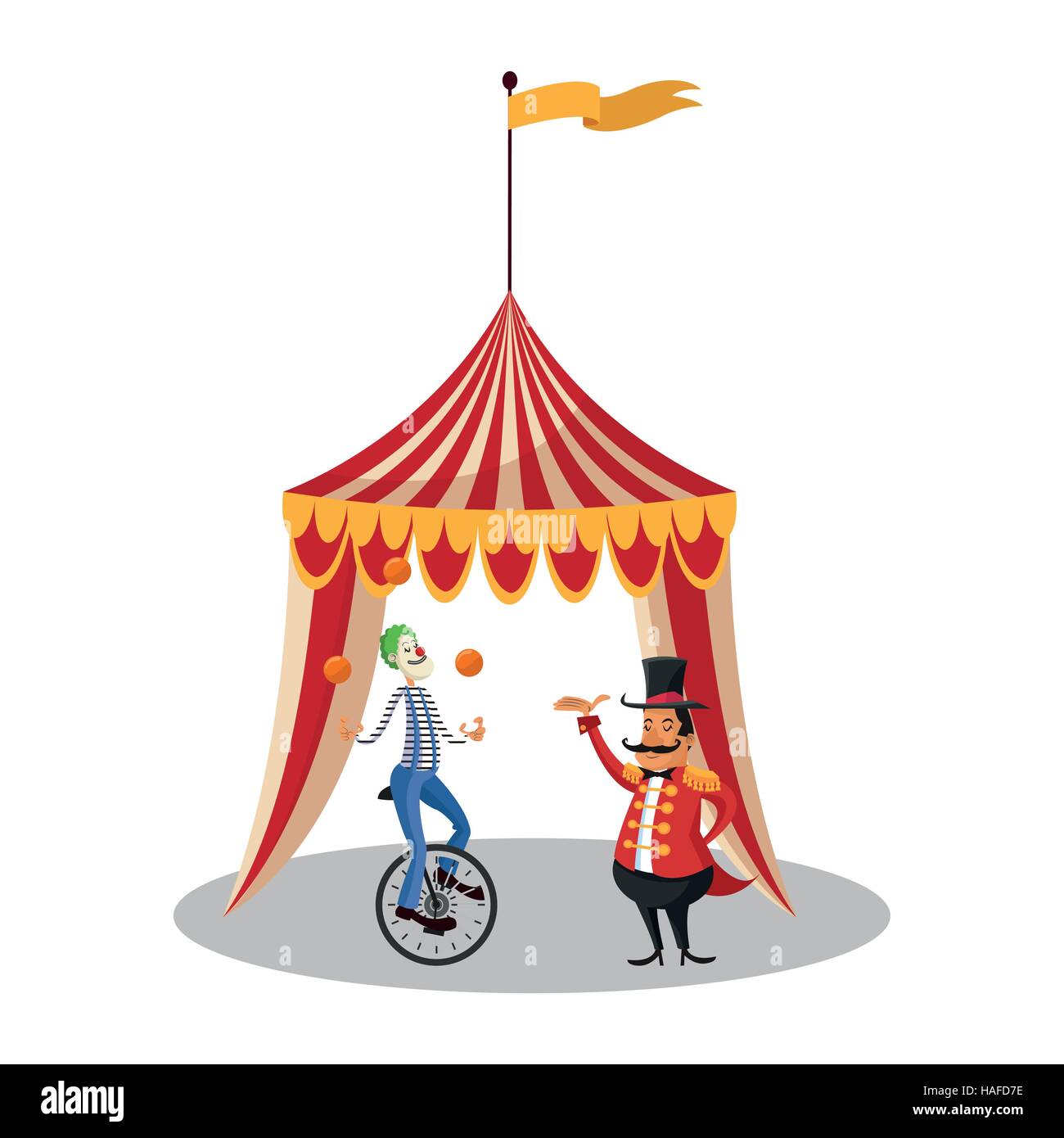 Tent and clown of circus and carnival design Stock Vector Image & Art ...