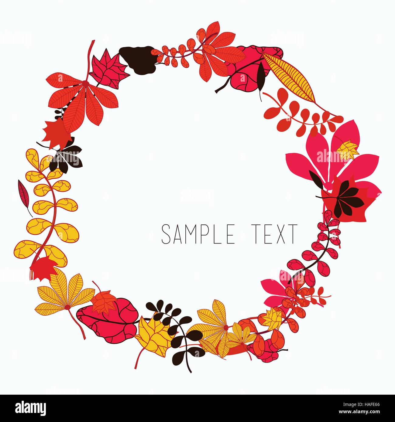 Frame of autumn leaves Stock Vector Image & Art - Alamy