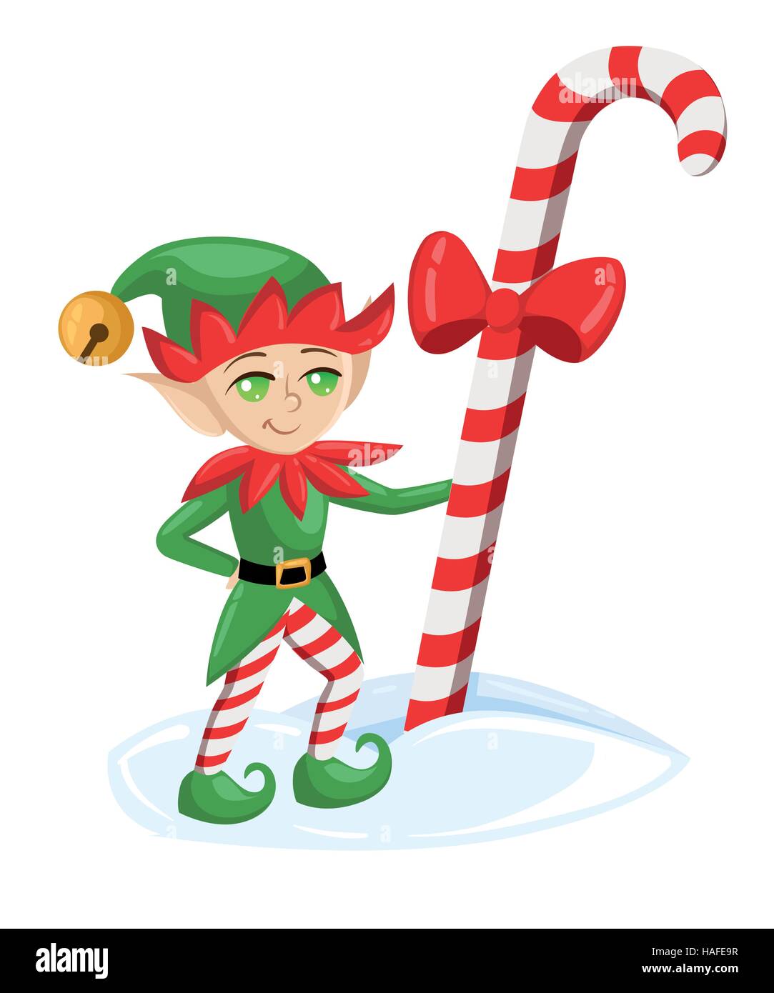 Elf with sack of presents Stock Vector Images - Alamy