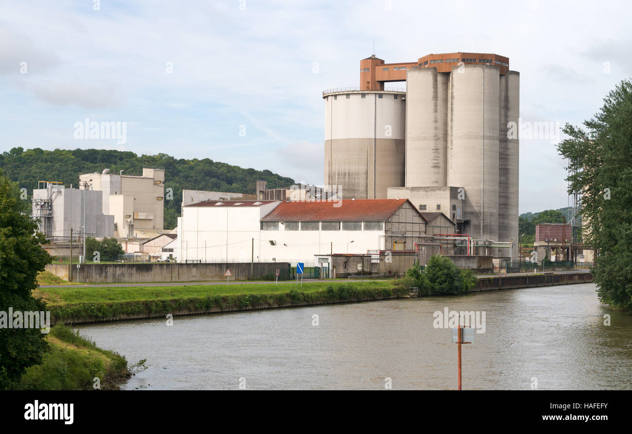 The processing plant of Roquette Frères at Vic-Sur-Aisne, Aisne, Hauts-de-France, France, Europe Stock Photo