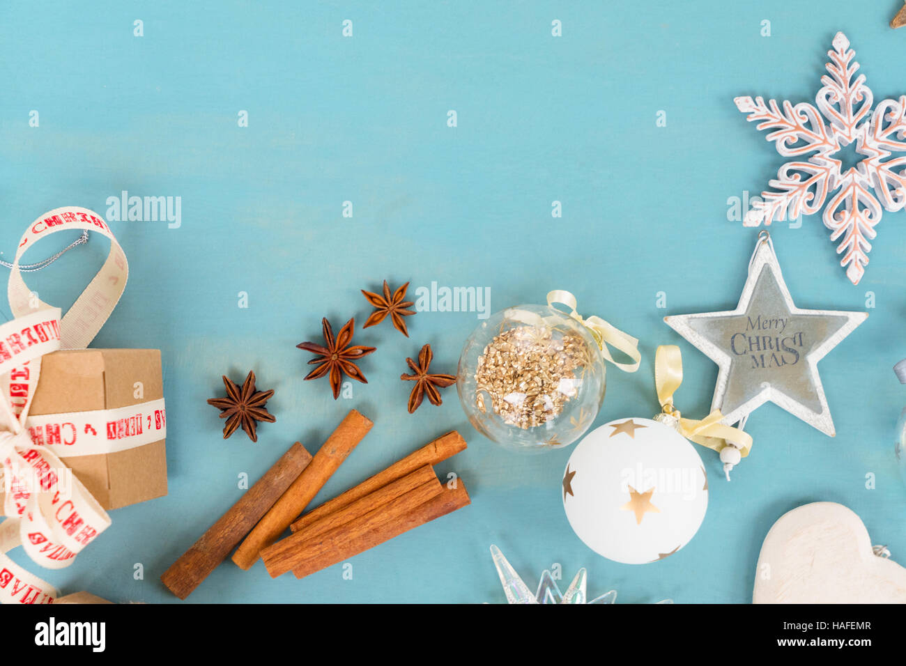 Blue and white christmas Stock Photo Alamy