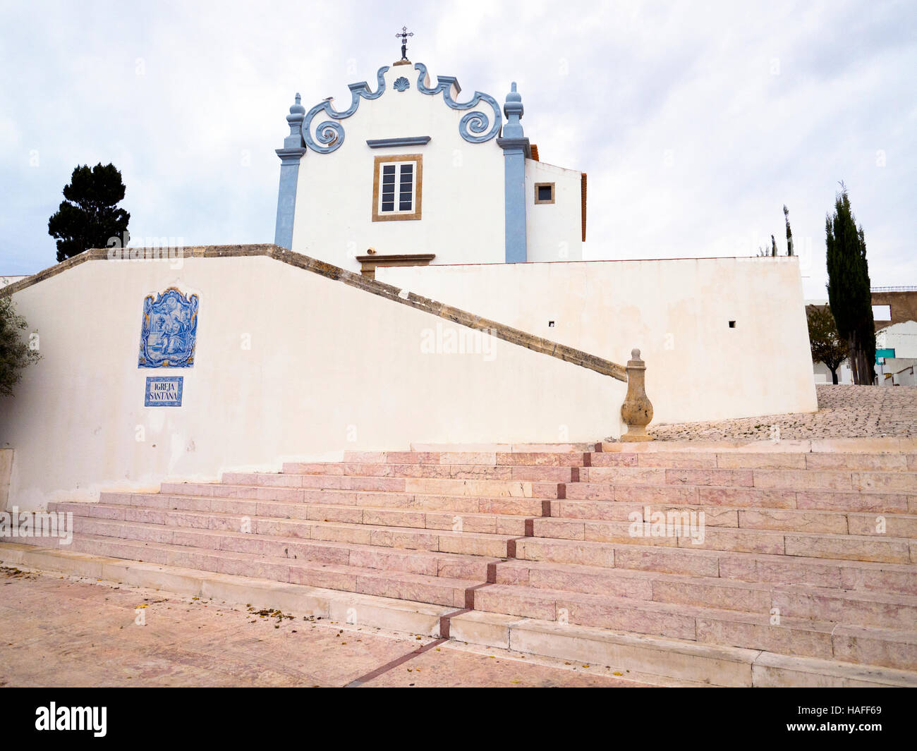 Igreja de Sant'Ana in Albufeira - Algarve region, Portugal Stock Photo