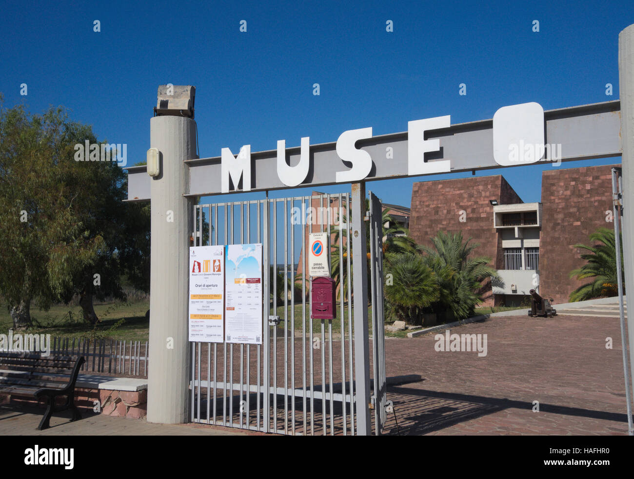 Marangiu civic Archeological Museum, Cabras, Sardinia, Italy Stock Photo