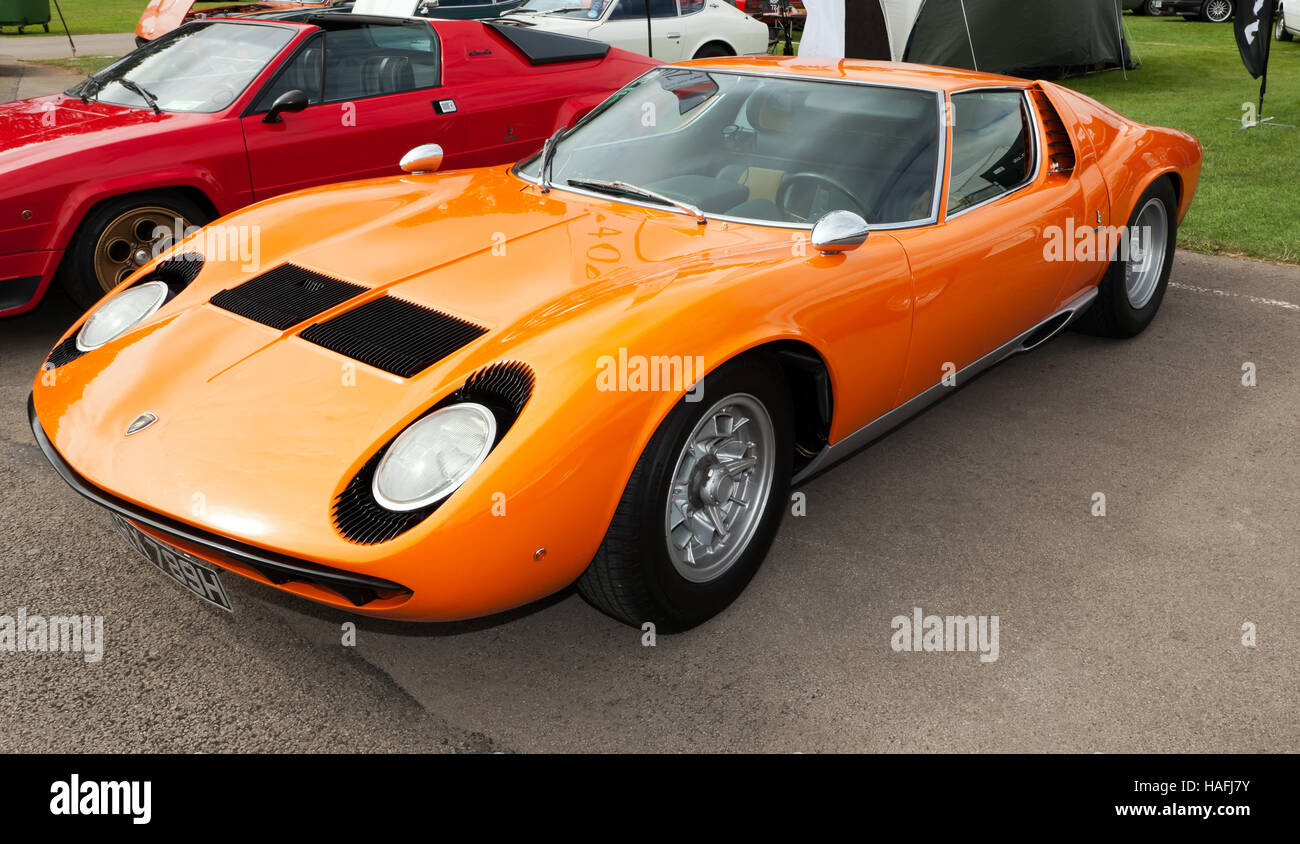An original 1970, 4L, orange Lamborghini Miura P400S on
