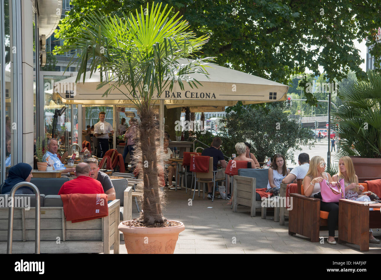 Deutschland, NRW, Siegen, Am Bahnhof, Cafe & Bar Celona Stock Photo