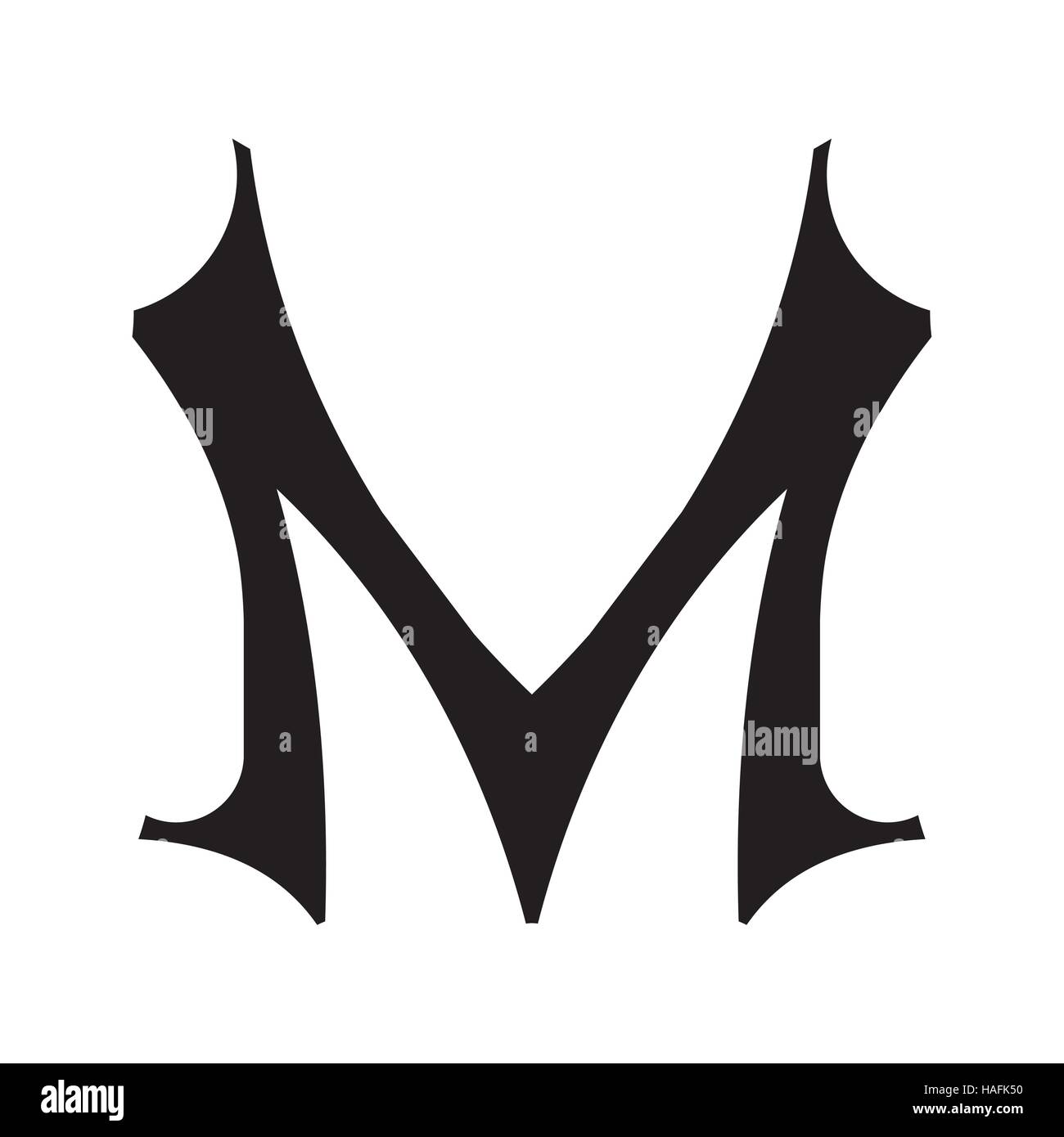 The vintage style letter M Stock Vector Image & Art - Alamy