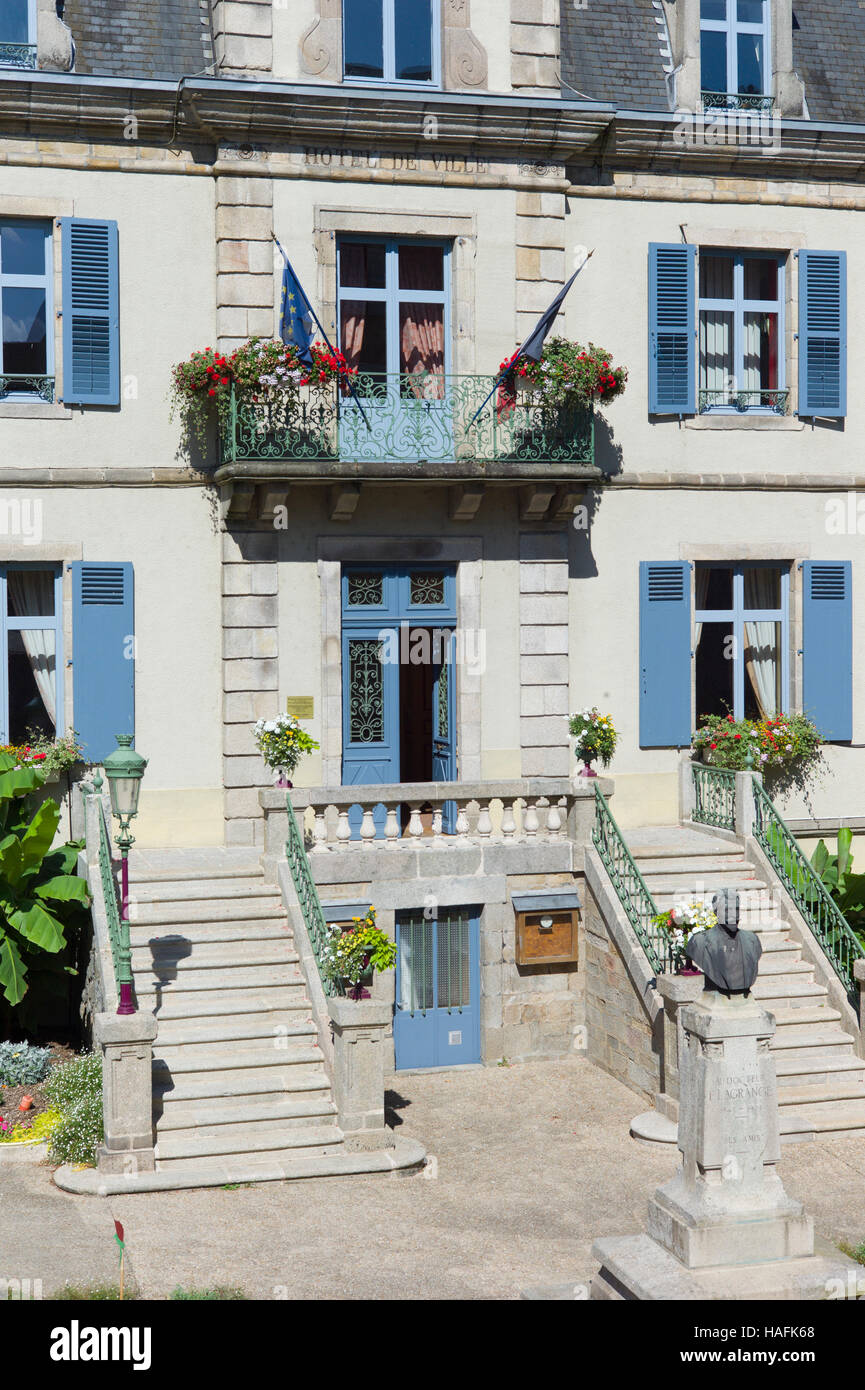 Hotel de Ville at Solignac. France. Stock Photo