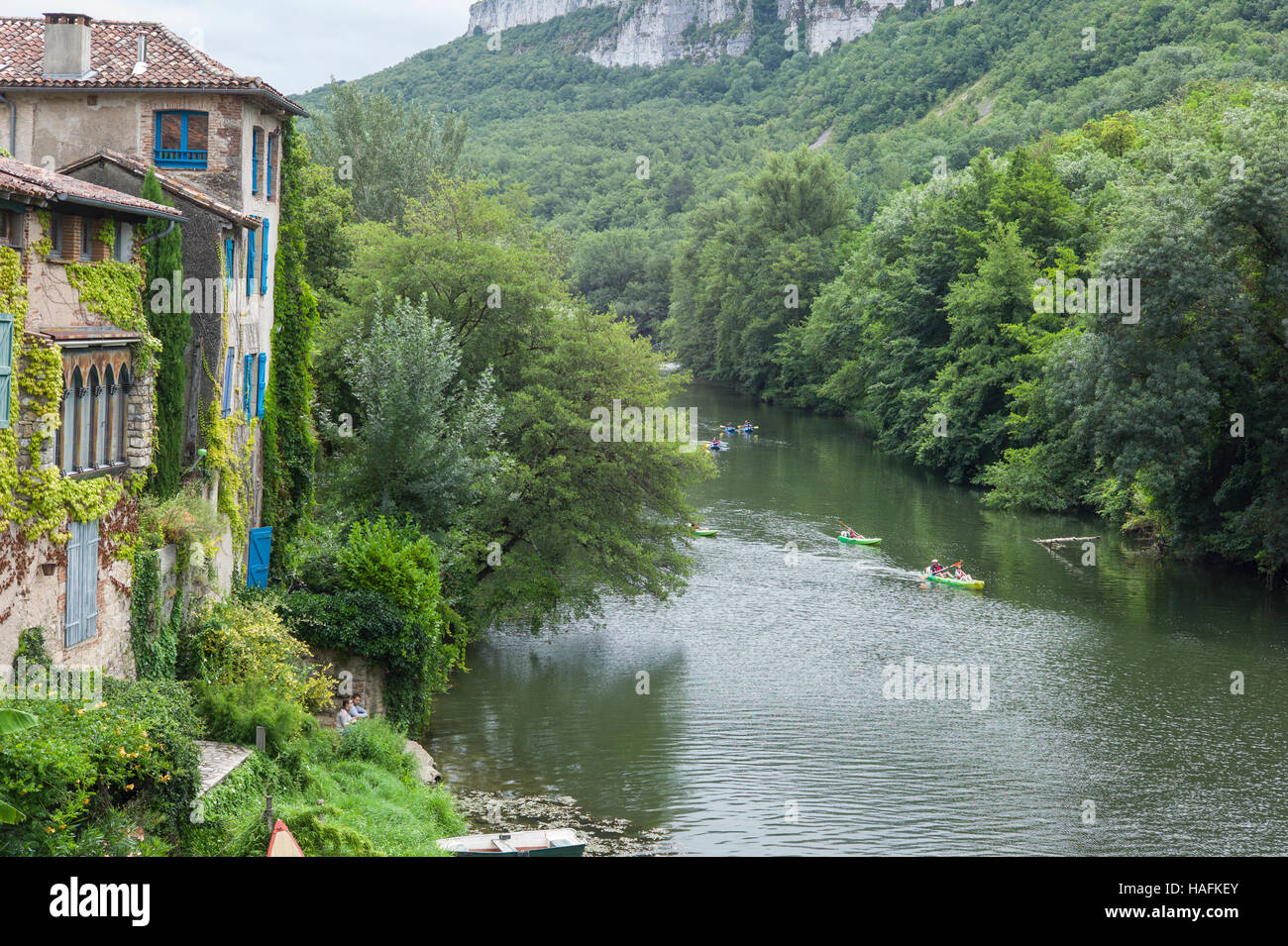 River Aveyron at St. Antonin Noble Val, France Stock Photo Alamy