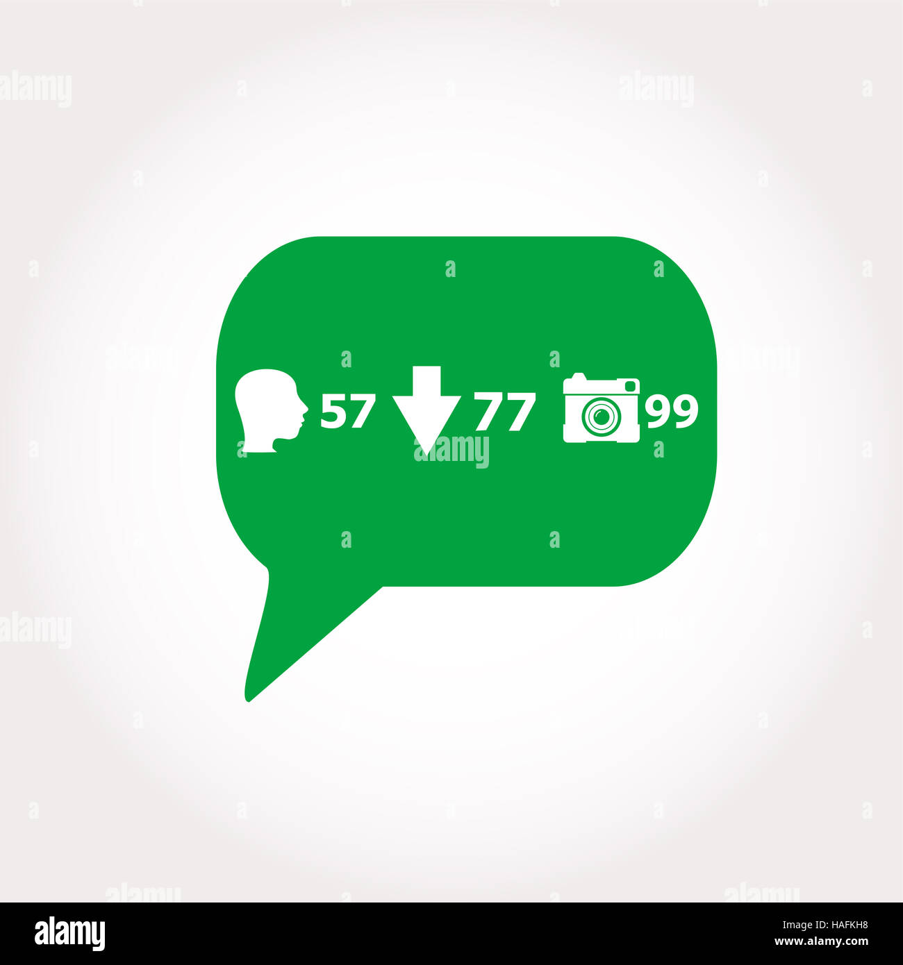 Like Counter Notification Icon, modern flat button, comment icons Stock ...