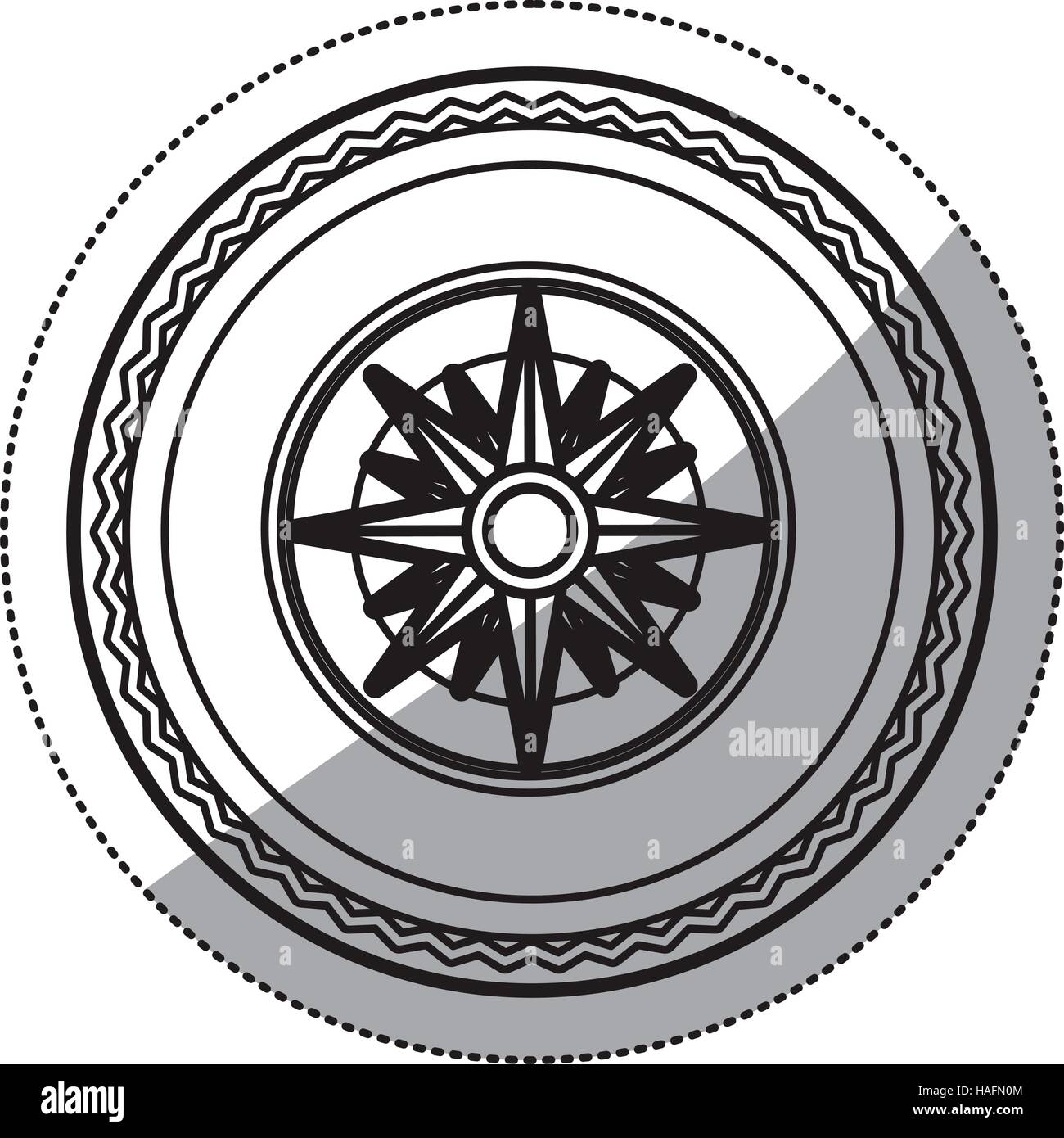 Compass icon. Instrument tool navigation location and object theme ...