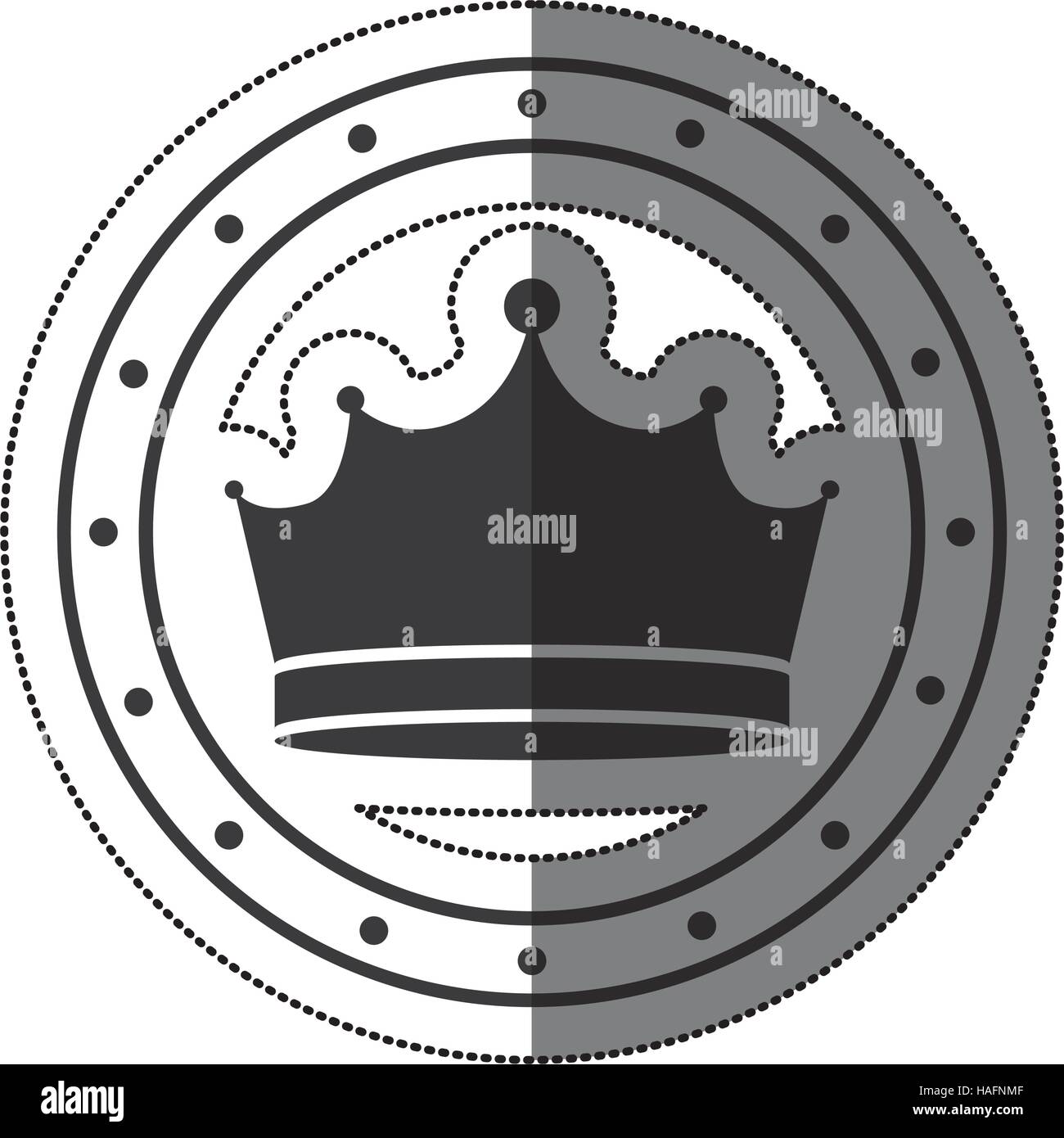 Crown inside seal stamp icon. Royal king queen and luxury theme ...