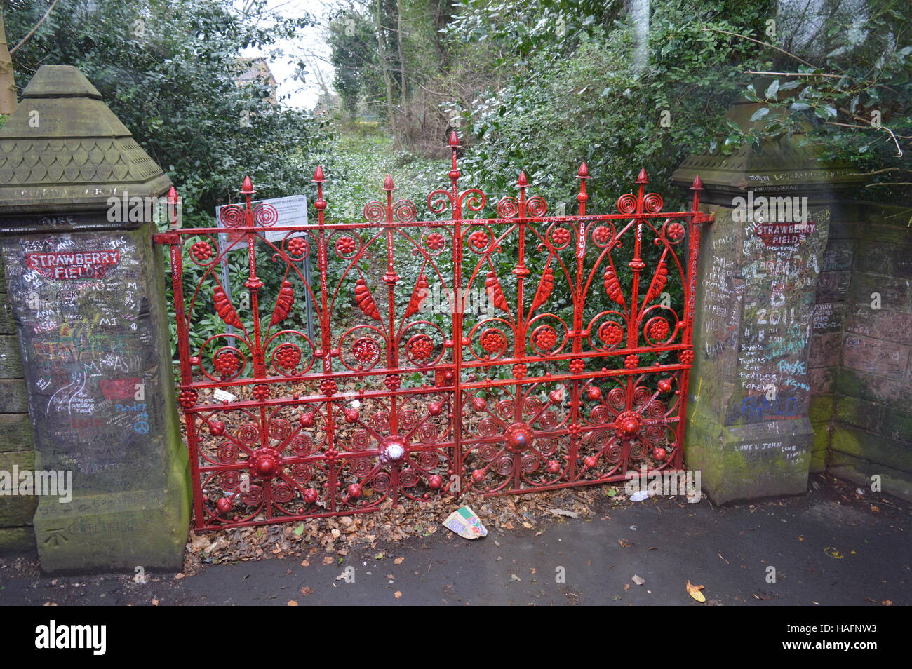 Strawberry Field Gates, Liverpool UK Stock Photo