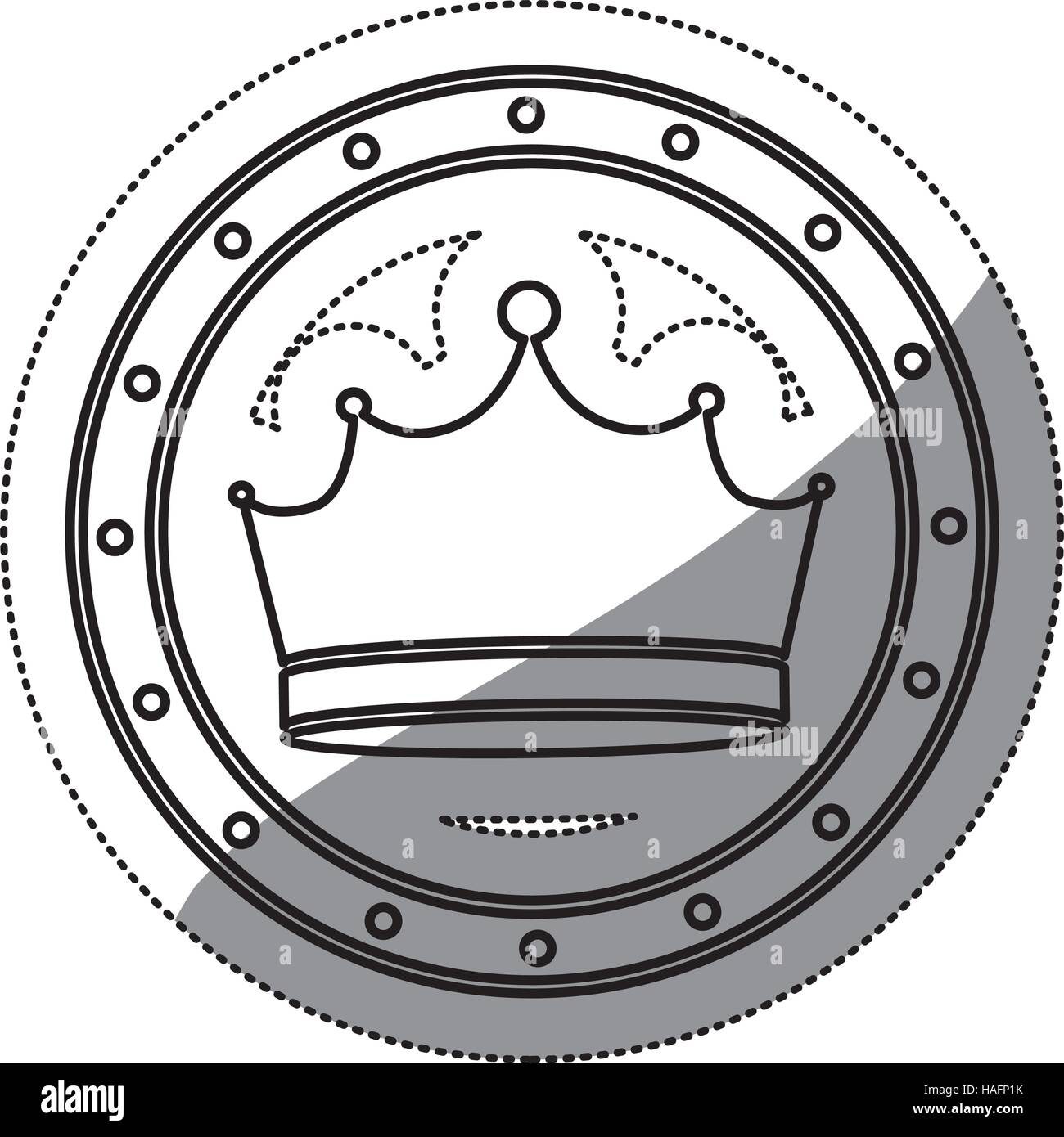 Crown inside seal stamp icon. Royal king queen and luxury theme ...