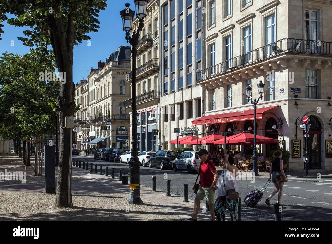 ILLUSTRATION OF THE CITY OF BORDEAUX, (33) GIRONDE, AQUITAINE, FRANCE Stock Photo