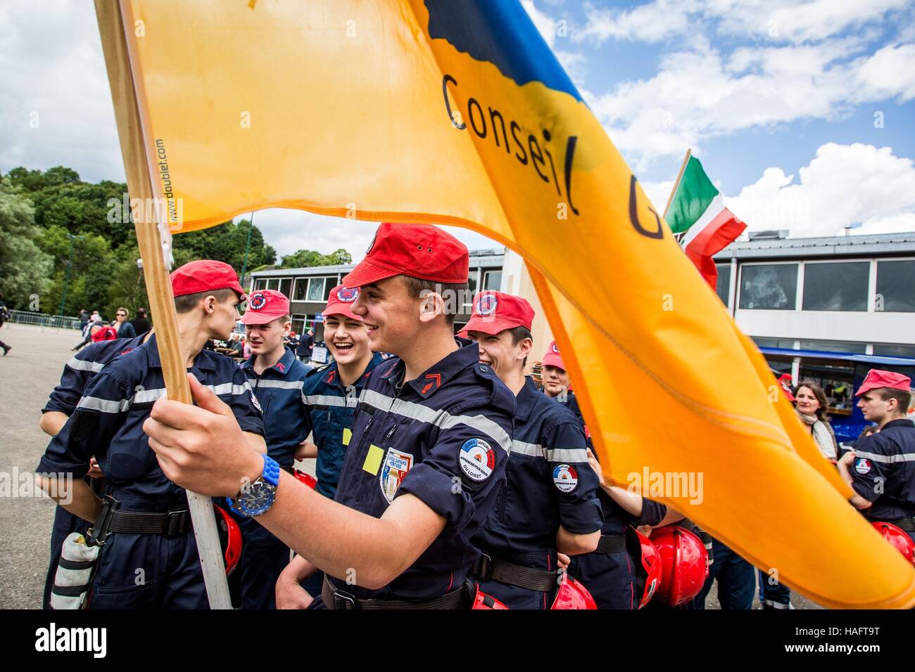 Firefighter Rally YOUNG FIREFIGHTERS' RALLY Stock Photo - Alamy