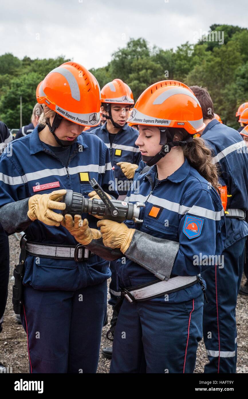 Firefighter Rally YOUNG FIREFIGHTERS' RALLY Stock Photo - Alamy