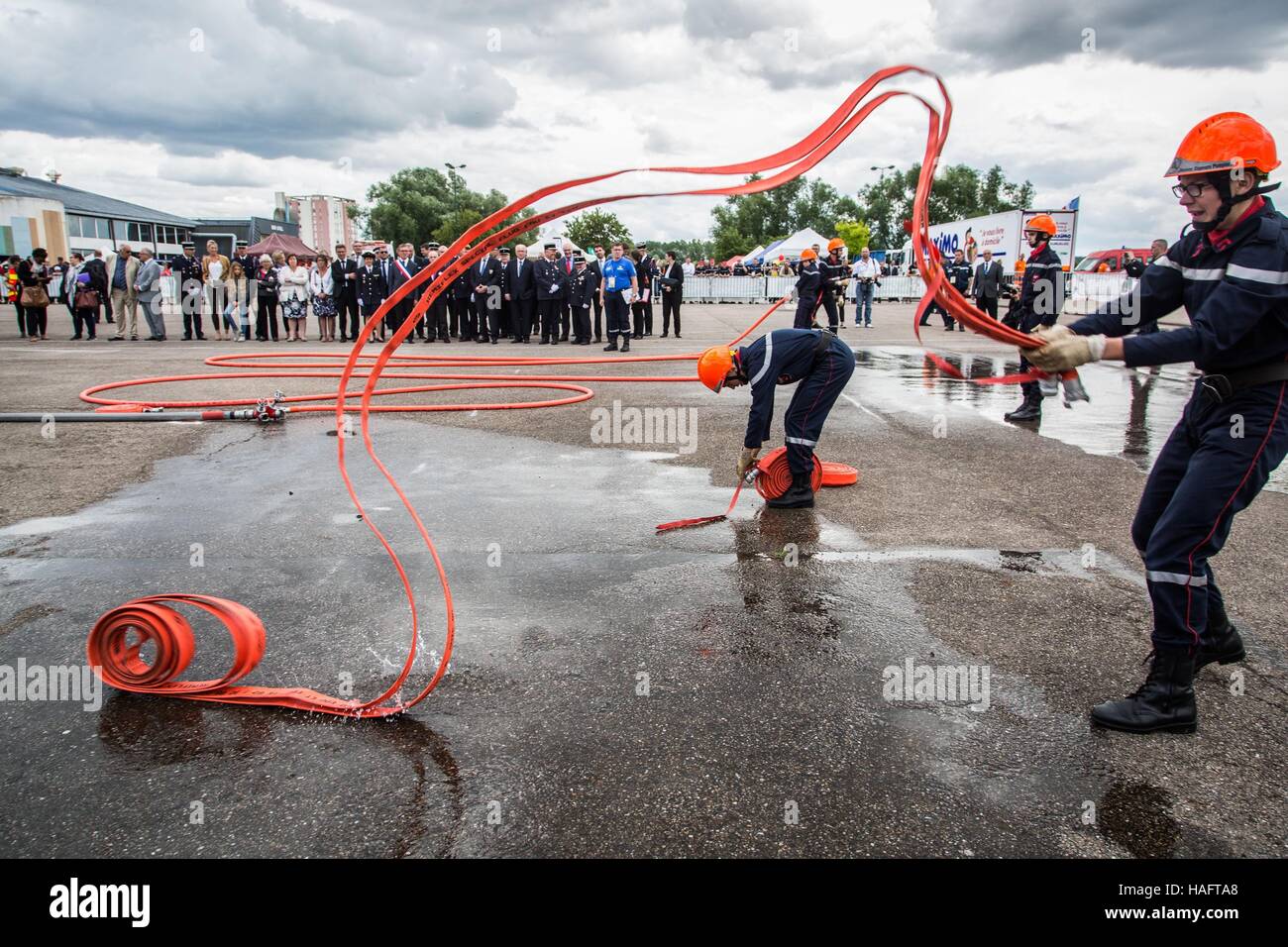 YOUNG FIREFIGHTERS' RALLY Stock Photo - Alamy