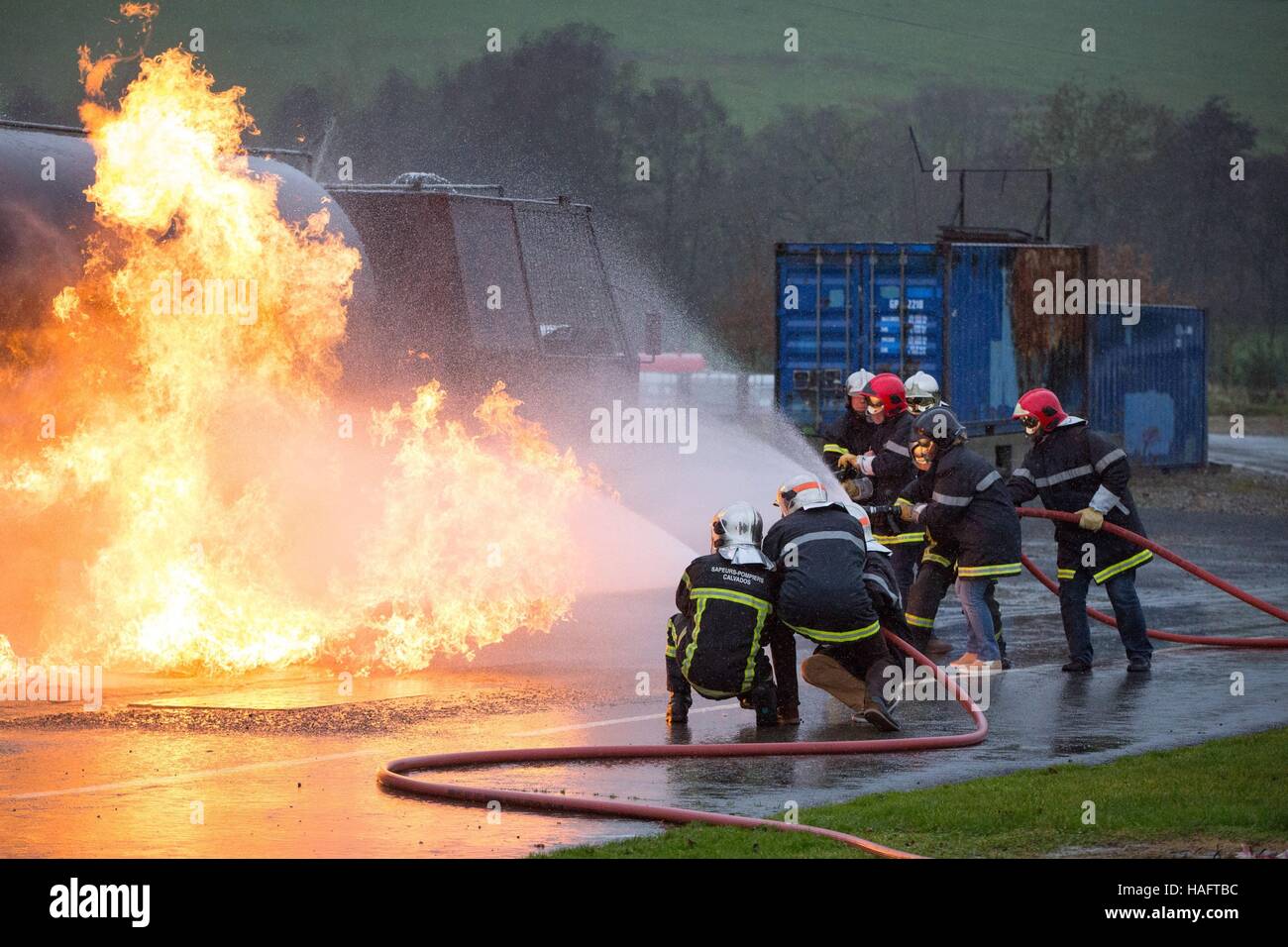 LIVE MY LIFE AS A FIREFIGHTER Stock Photo