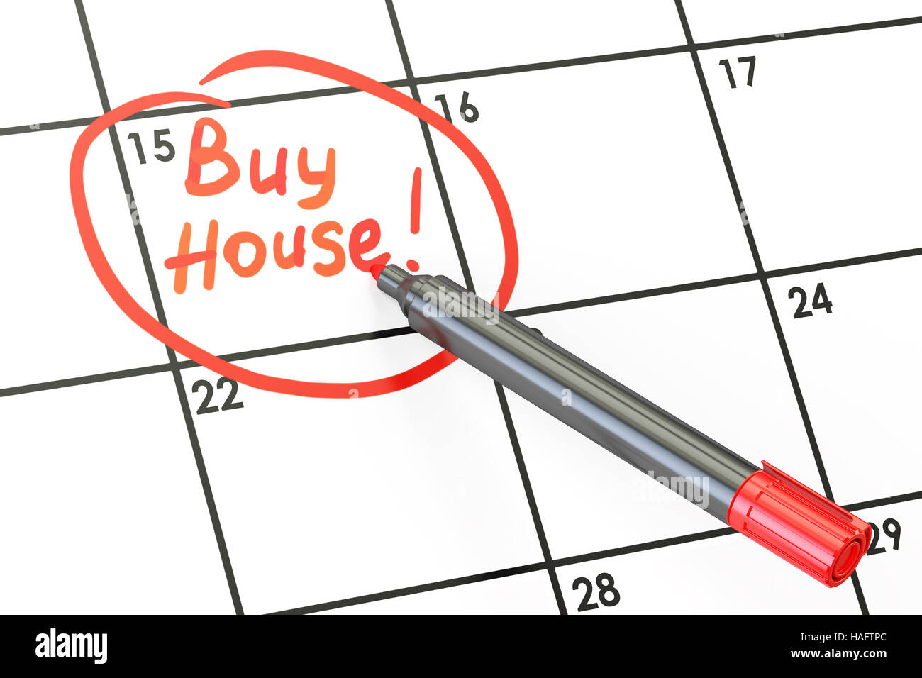 Buy House date on calendar concept, 3D rendering Stock Photo Alamy