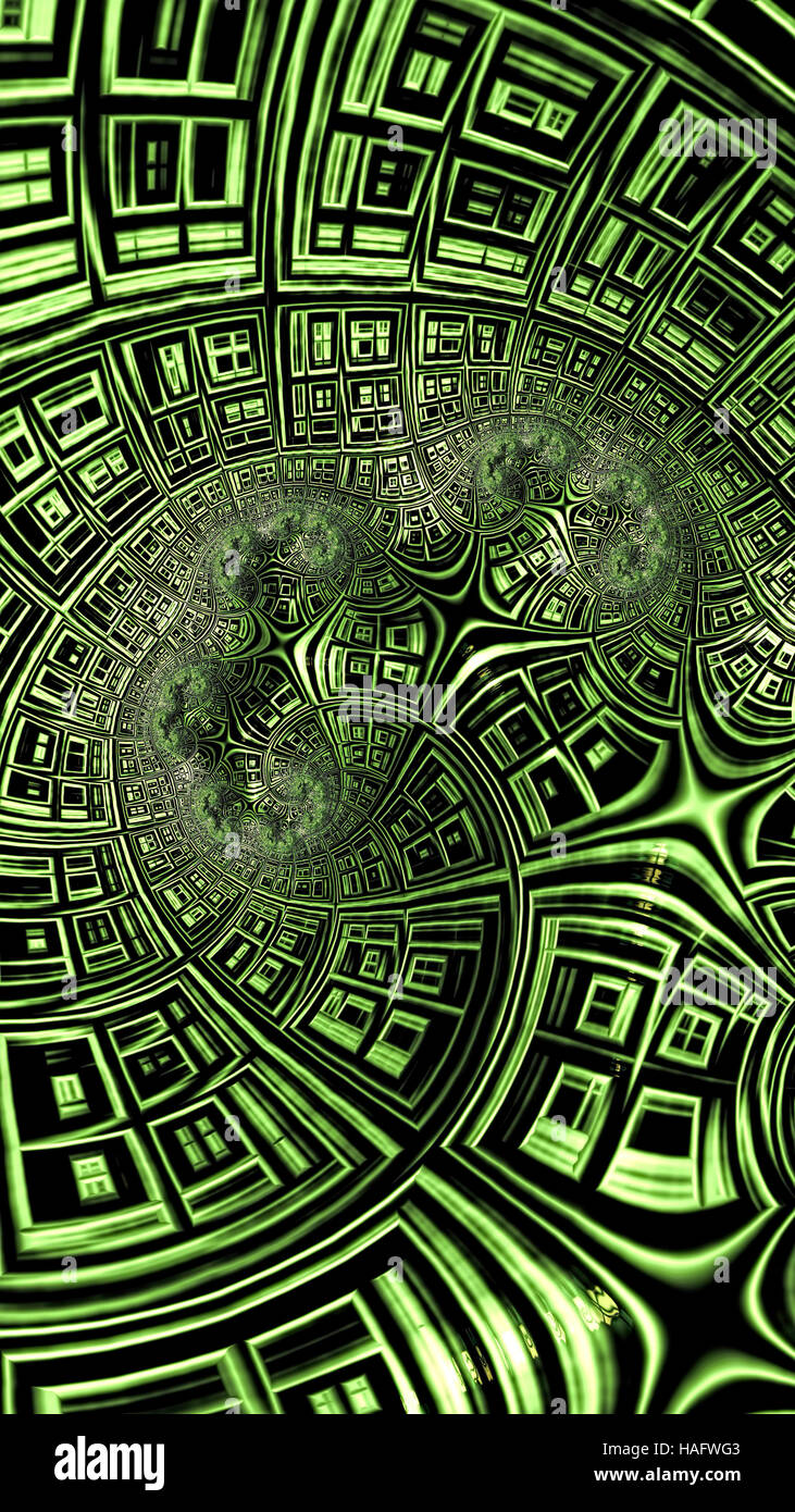 Curved grid - abstract digitally generated image Stock Photo