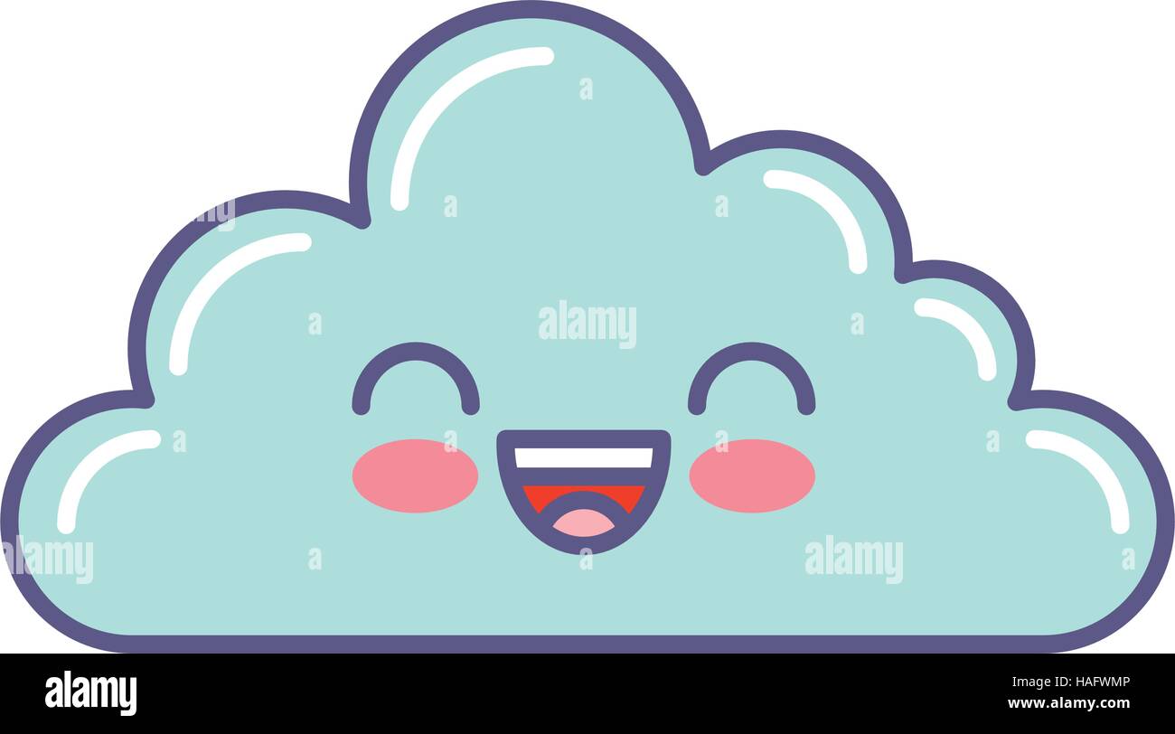 cute cloud kawaii face vector illustration design Stock Vector Image & Art  - Alamy