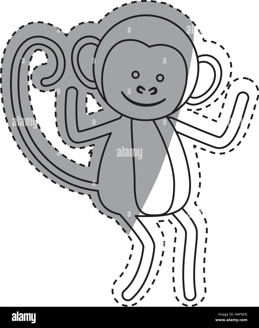 Cute monkey cartoon Stock Vector Image & Art - Alamy