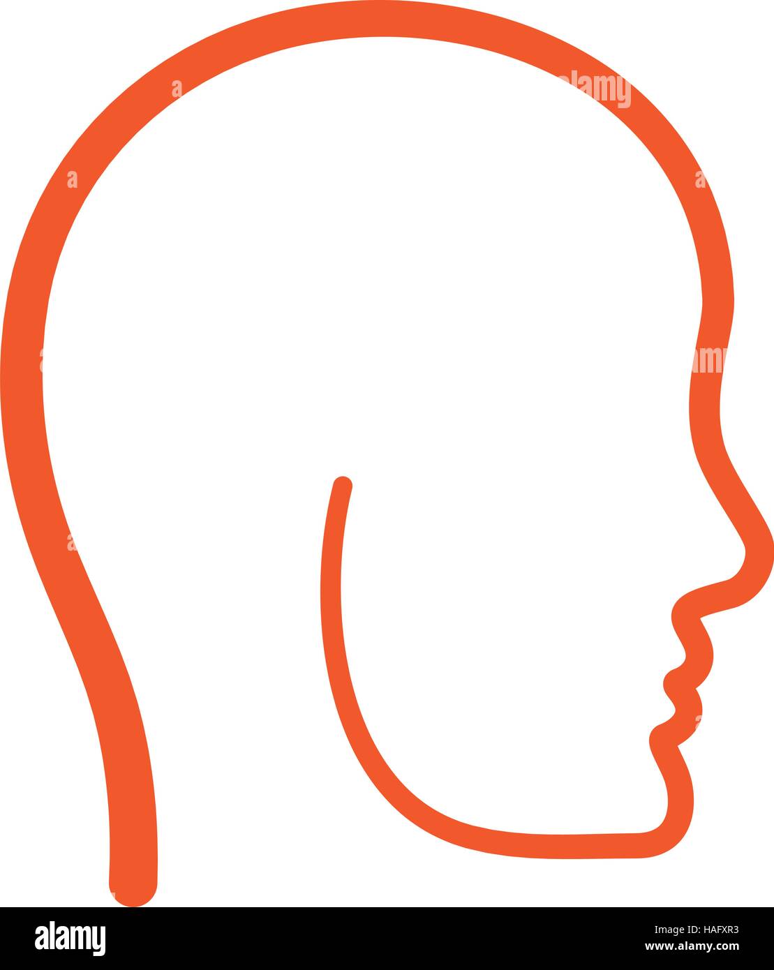 Human head silhouette Stock Vector