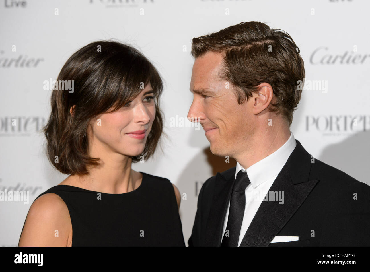 Benedict Cumberbatch And Sophie Hunter Attending The Letters Live Black Tie Gala Dinner At The V A London Stock Photo Alamy