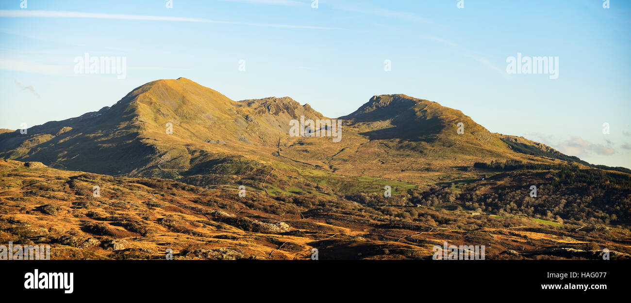 The Moelwyn Mountains in South Snowdonia, Gwynedd. Stock Photo