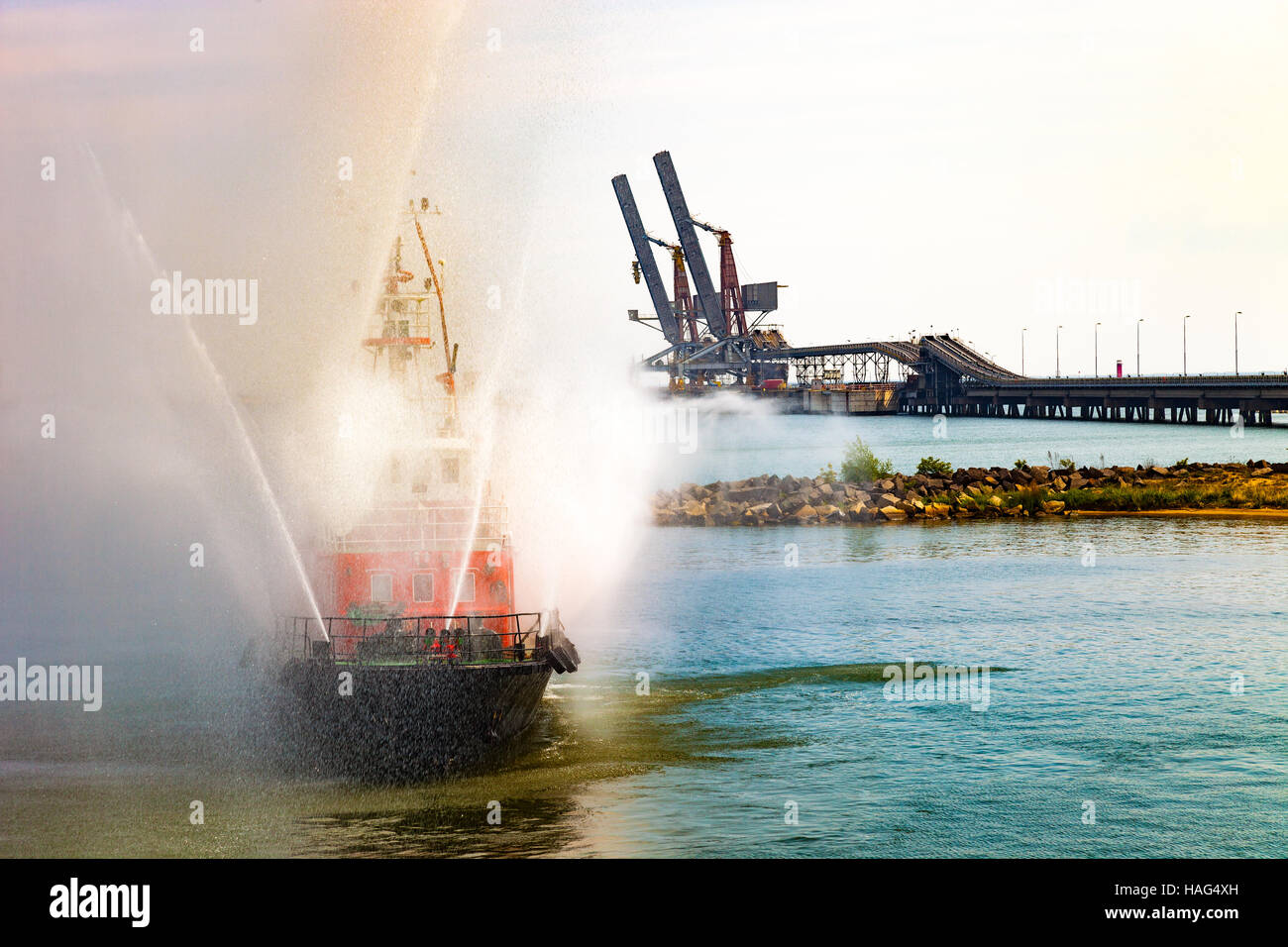 Fire fighting tug hires stock photography and images Alamy