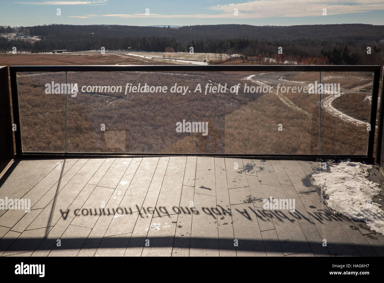 Shanksville, Pennsylvania - The visitor center complex at the Flight 93 National Memorial. Stock Photo