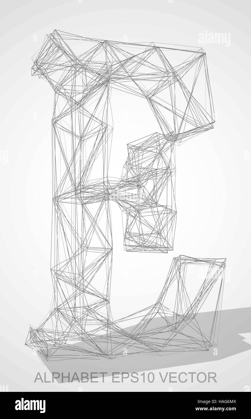 Abstract Illustration Of A Pencil Sketched Uppercase Letter E With Transparent Shadow Hand Drawn 3d E For Your Design Eps 10 Vector Illustration Stock Vector Image Art Alamy