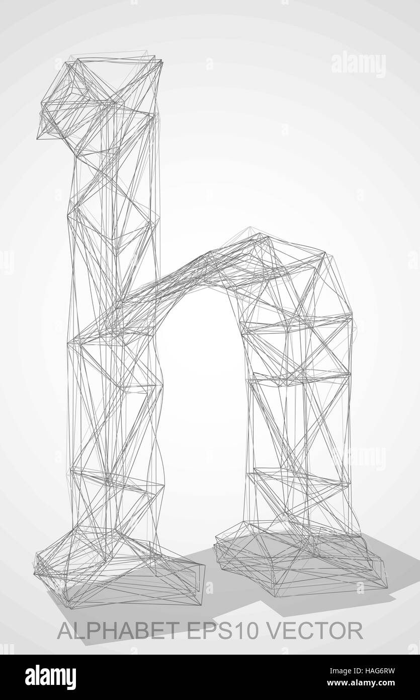 images 3D Letter Drawing Designs H https www alamy com stock photo abstract illustration of a pencil sketched lowercase letter h with 126975741 html