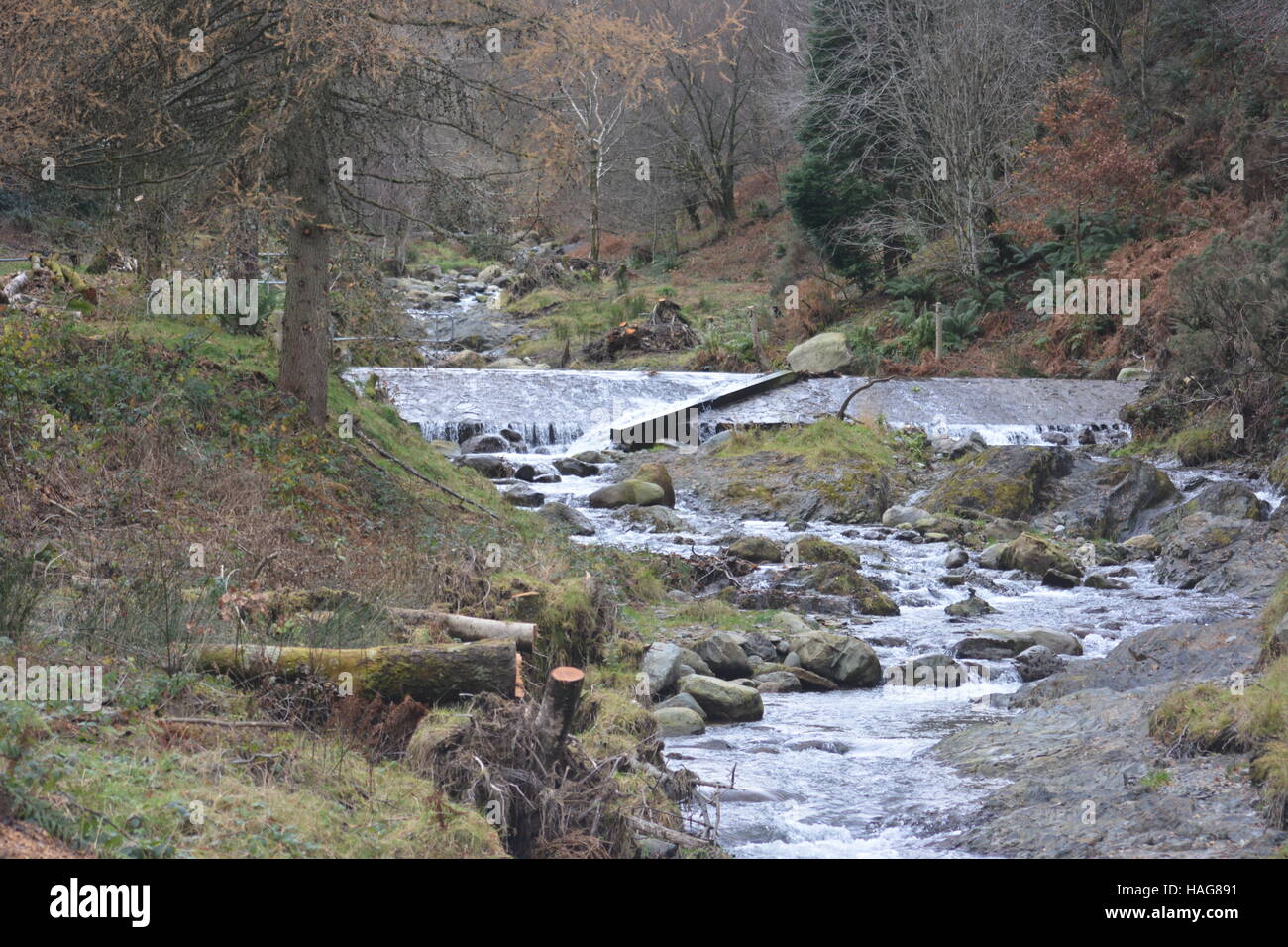 Braithwaite, Cumbria, UK. 30th November, 2016. The dam in Braithwaite one year on from Storm Desmond Credit:  Pete Holton/Alamy Live News Stock Photo