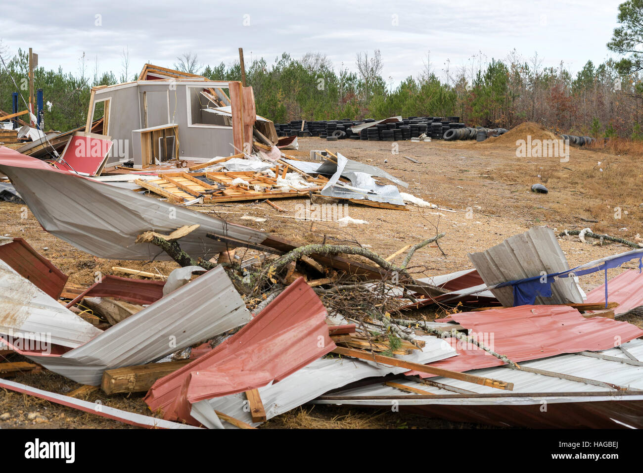 Tornado damage storm cleanup hires stock photography and images Alamy